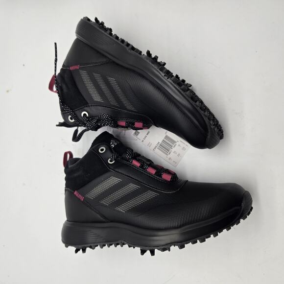 New Men\'s adidas S2G Recycled Polyester Mid-Cut Golf Shoes Black size 5 high top main image 5